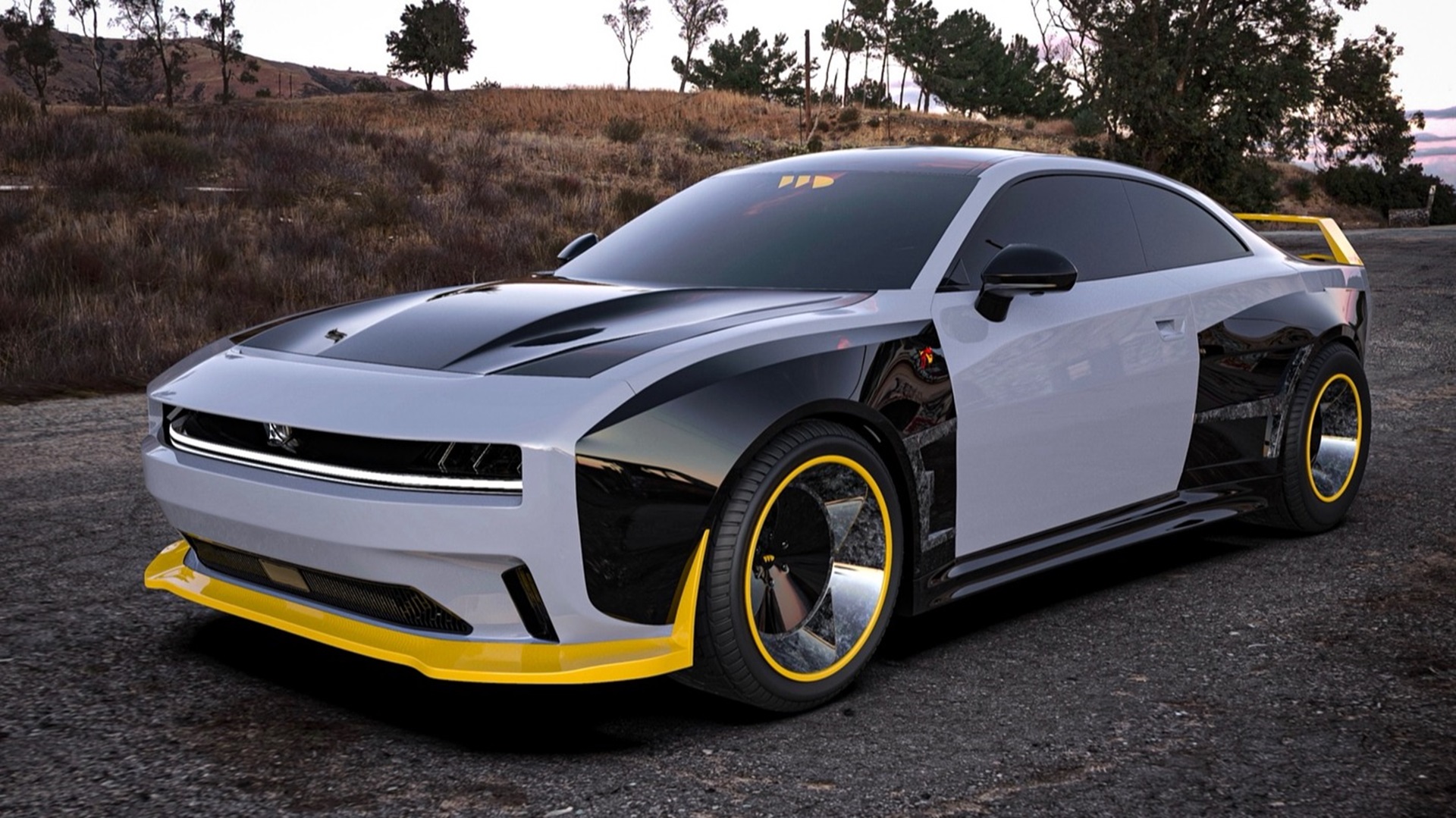 First Widebody Kit for 2025 Dodge Charger Brings Back the Yellow Splitter