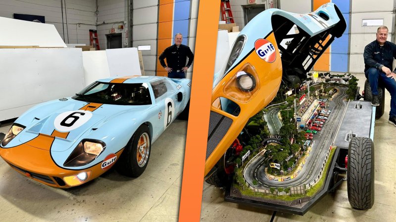 This 1969 Ford GT40 Race Car Has a Secret Slot Car Track Inside