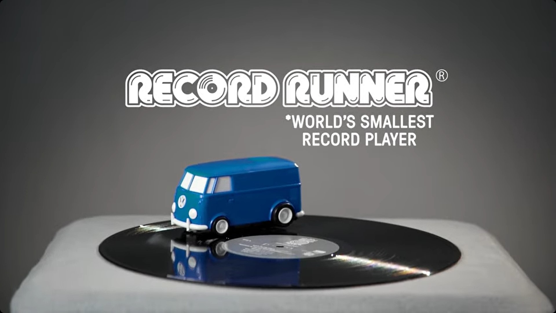 The 'World's Smallest Record Player' Is a VW Bus That Plays Vinyls by Driving on Them 