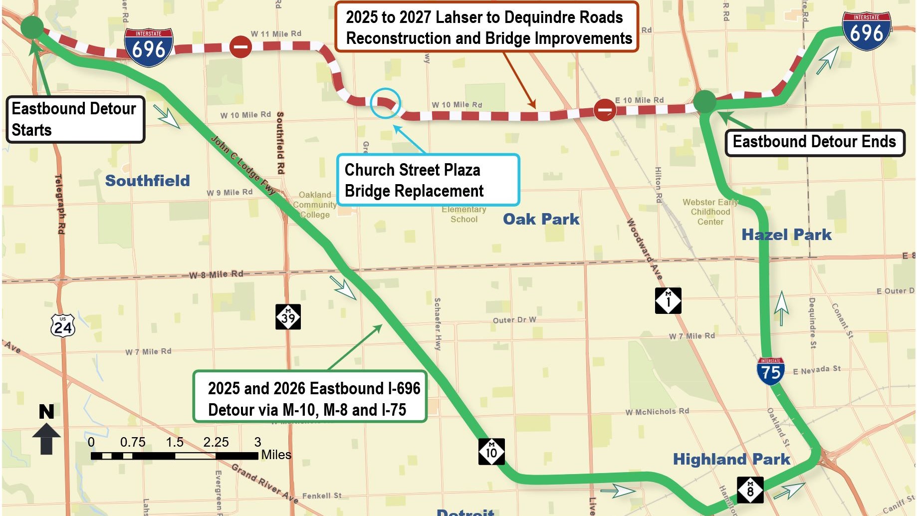 Interstate Closure Will Force Detroit Commuters Onto City Streets for Two Years