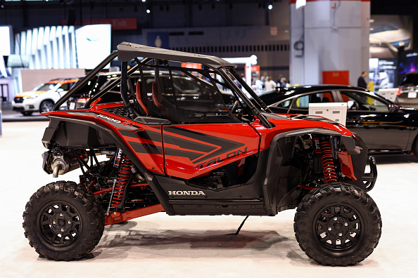  A Honda Talon 1000R on the showroom floor.