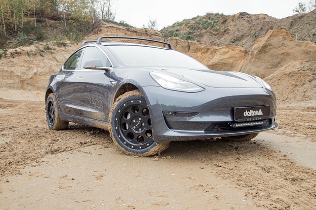 Tesla Model 3 Gets Rugged With Aftermarket Off Road Package From Delta4x4