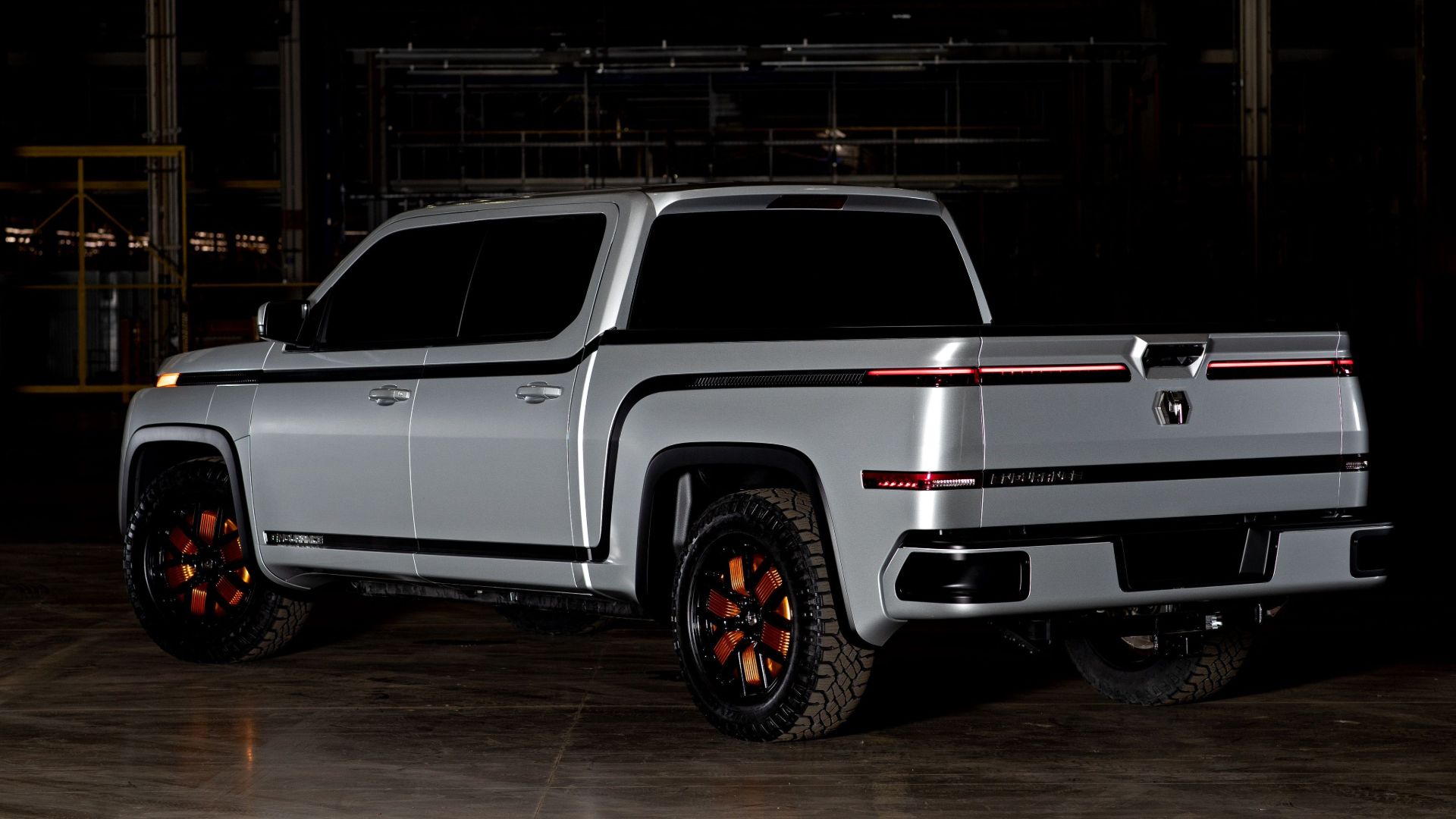 The rear view of Lordstown's Endurance pickup.