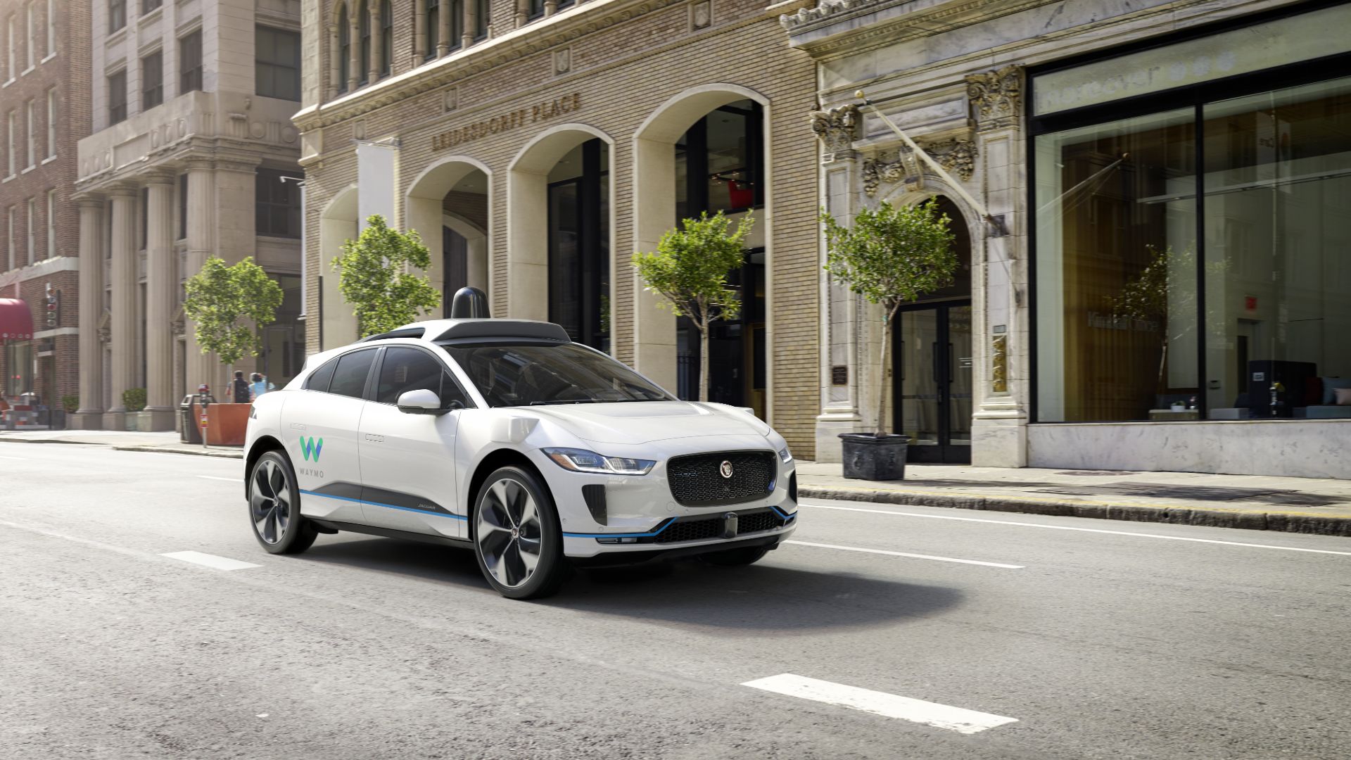 Waymo's second prototype, a Jaguar I-Pace. 