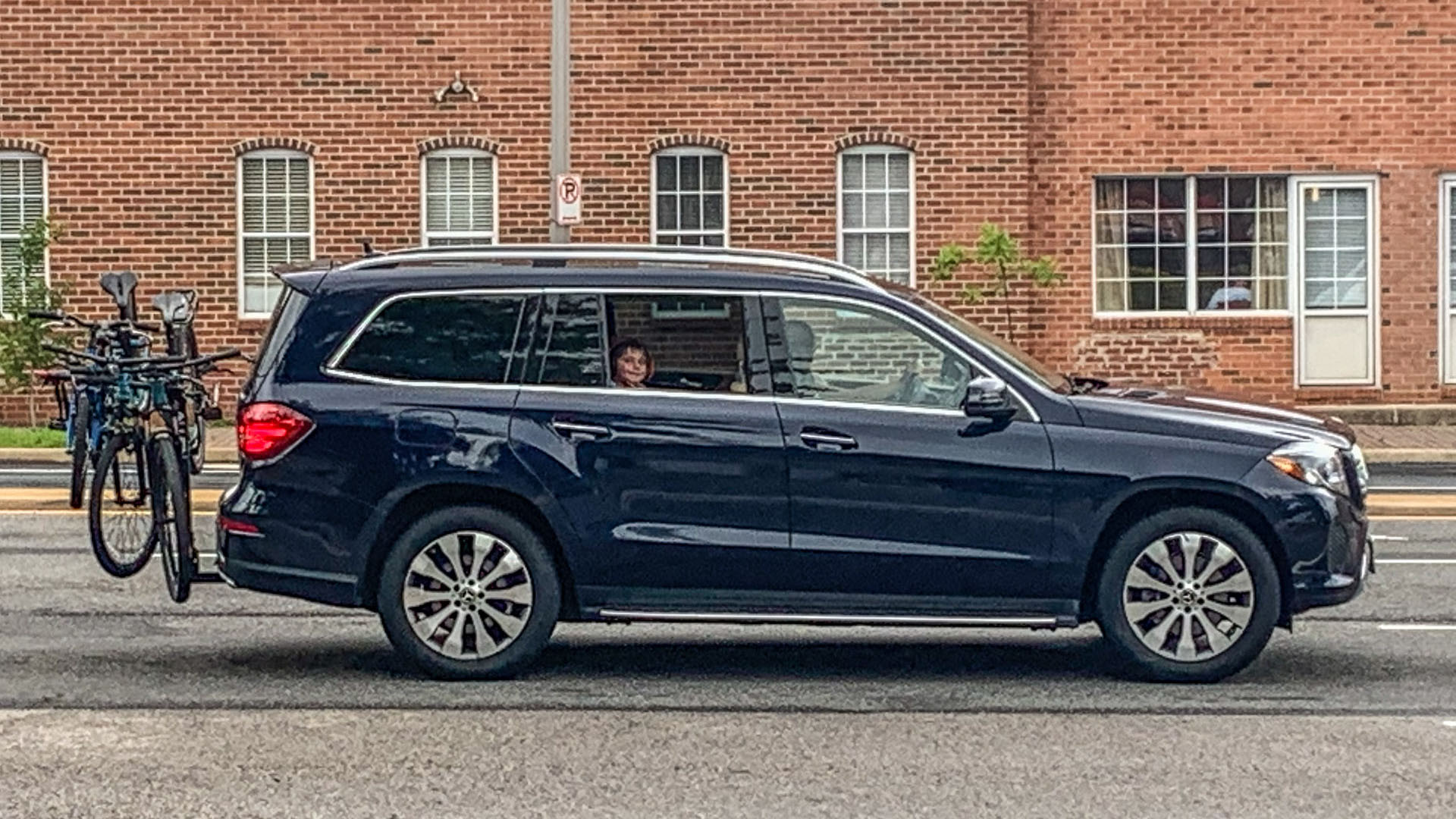 Allen Sports bike rack attached to the test vehicle.