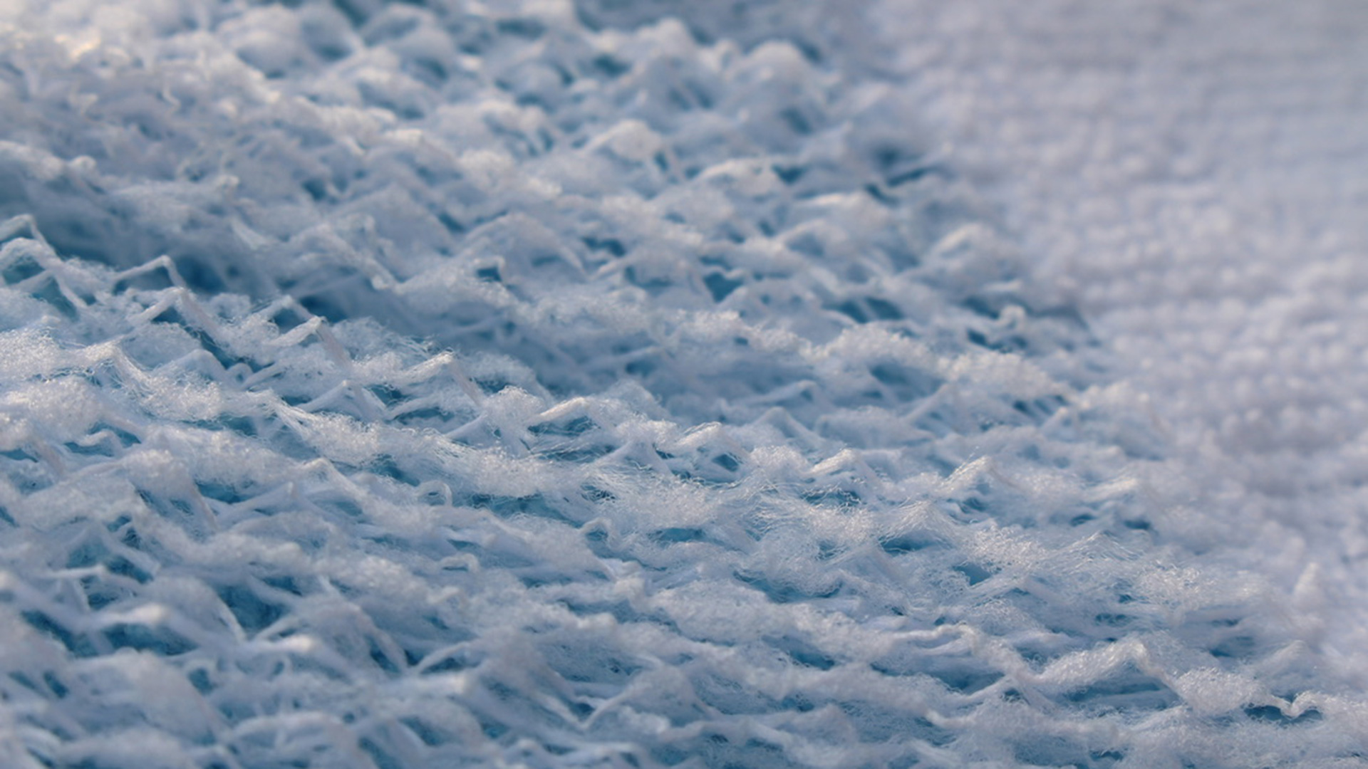 A close-up of threads from Amazon's microfiber towels.