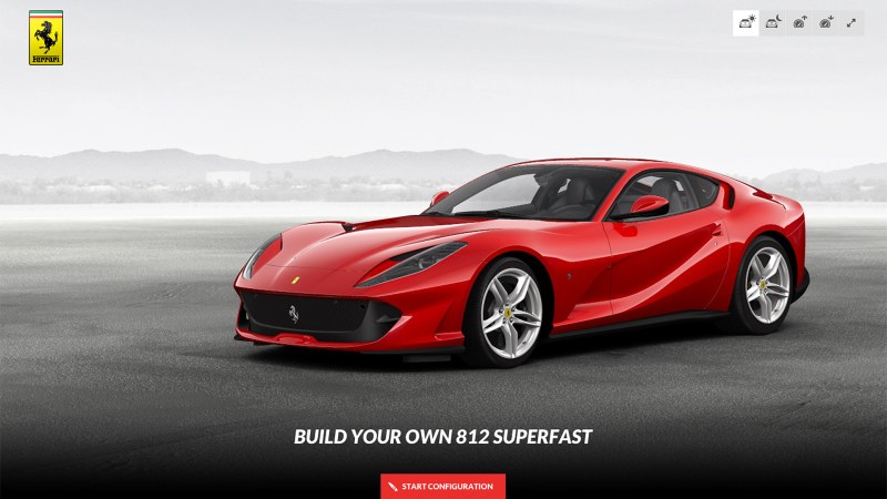 Ferrari 812 Superfast Car Configurator Is Up and Running