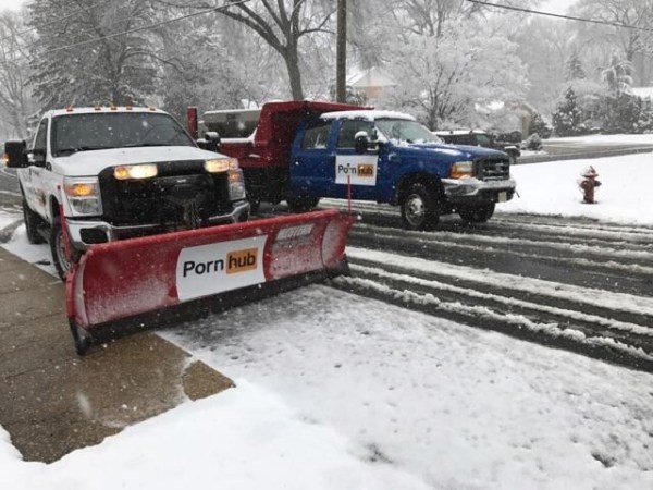 PornHub Will Plow Your Street For Free