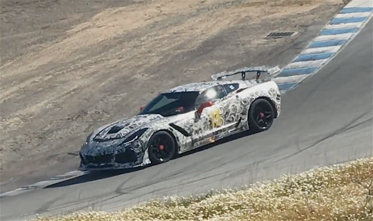 Watch a Chevy Corvette ZR1 Test Mule Roar Around Laguna Seca