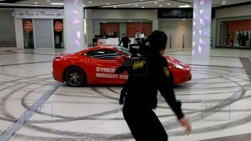 Russian Ex-Mayor Drives Ferrari into Mall, Does Donuts Around Security Guards