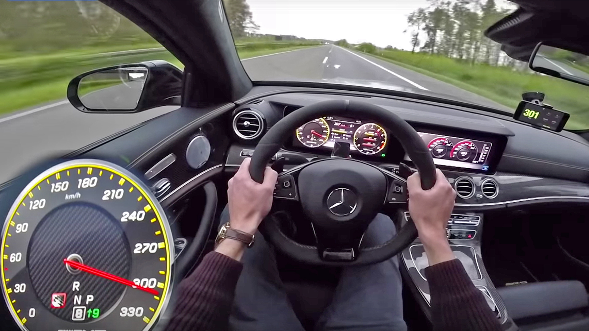 Watch a Mercedes AMG E63 S Hit Top Speed on the German Autobahn