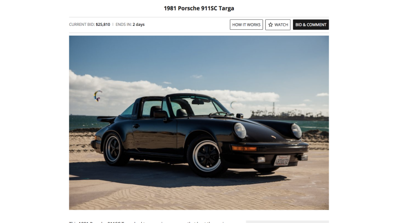 There’s a 202,000 Mile Air-Cooled Porsche Targa on Bring a Trailer