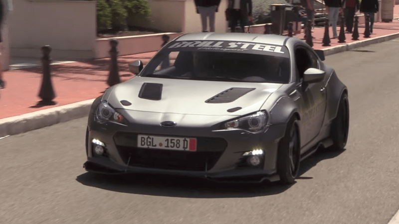 Watch and Listen to This 580-HP V8 Subaru BRZ Rev Around Monaco