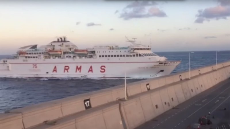 Watch This Giant Ocean Ferry Crash Straight Into a Sea Wall