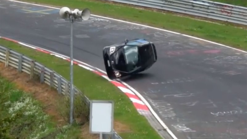 Watch This Honda Civic Type R Roll Over on the Nurburgring