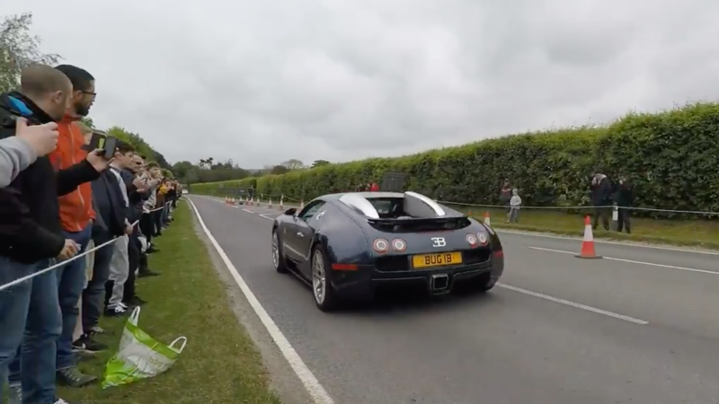 Watch Dozens of Supercars Peel Out at Goodwood Until Police Show Up