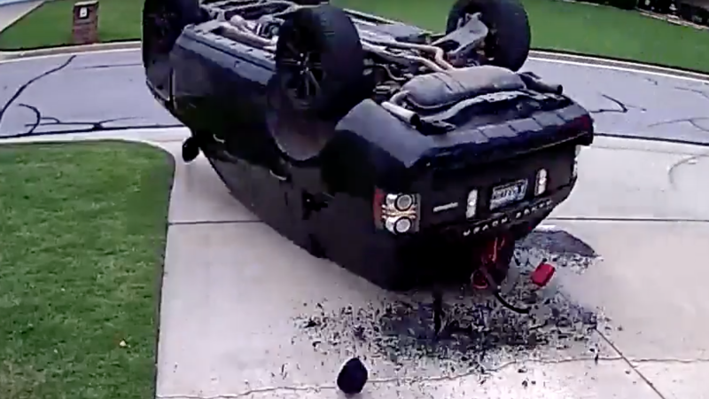 Watch a Range Rover Flip Over During a Sad J-Turn Attempt