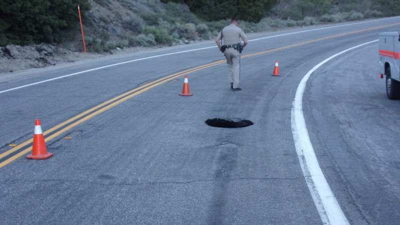 Angeles Crest Highway Closed Due to Sinkhole