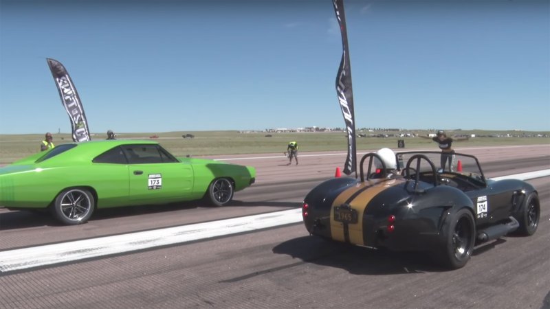 Watch This 900-HP AC Cobra Rip Down the Drag Strip