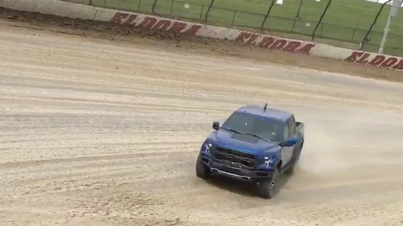 Watch Tony Stewart Drift His Ford F-150 Raptor