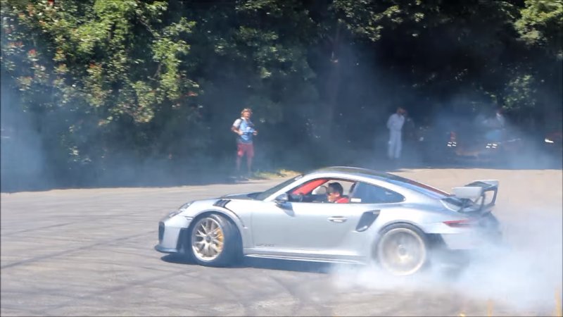 Porsche Proves The 2018 911 GT2 RS Can Actually Do Donuts