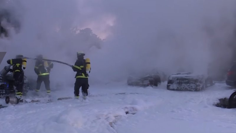 Ten Brand New Porsches Burn To The Ground On German Dealer Lot