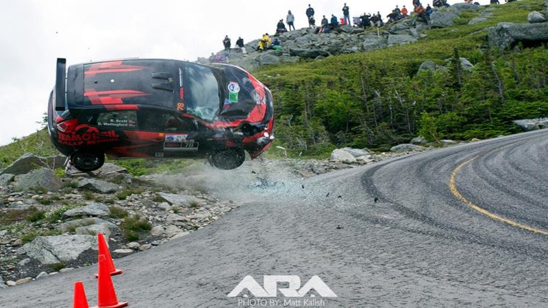 Watch a Ford Fiesta R2 Rally Car Roll at the Mt. Washington Hillclimb