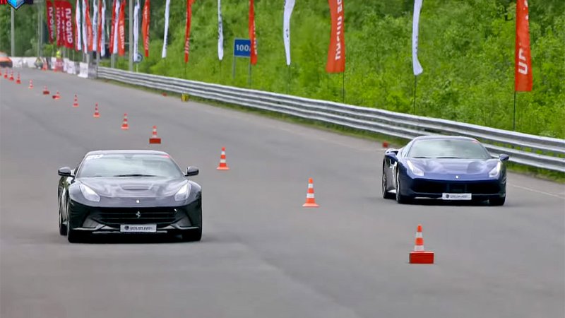 Ferrari 488 GTB Vs. Ferrari F12berlinetta Drag Race Is Shockingly Close