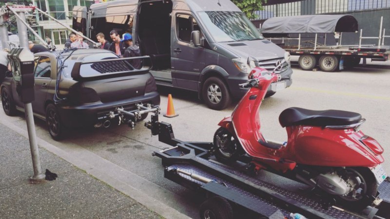 Blacked-Out Subaru WRX STi Camera Car Being Used in Filming of <em>Deadpool 2</em>