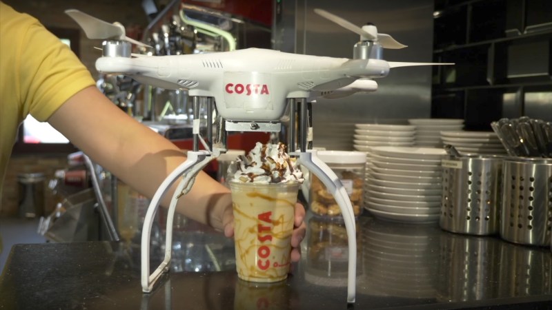 Drone Delivers Coffee to Beachgoers on Dubai’s Kite Beach