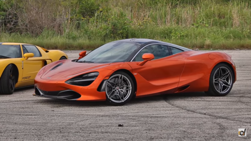 Watch This McLaren 720S Walk a 1,000 HP Heffner-Tuned Ford GT From a Roll