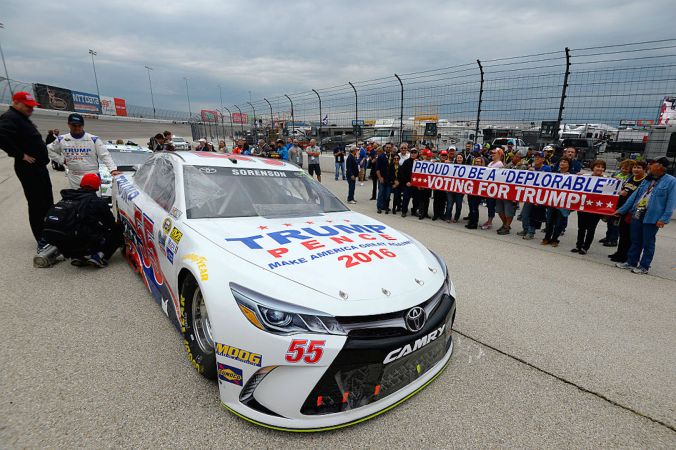 Donald Trump Praises NASCAR’s Trackside Jingoism