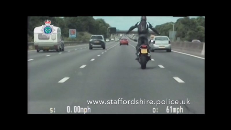 British Motorcyclist Pops Wheelies, Takes Selfies, Gets Arrested