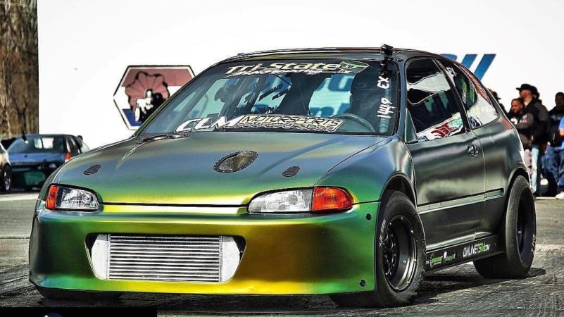 Watch This All-Wheel Drive Honda Civic With a Turbo K20 Run Sevens