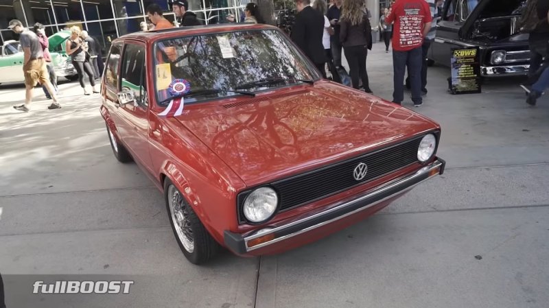 This Volkswagen Rabbit has a 6.0-Liter LS V8