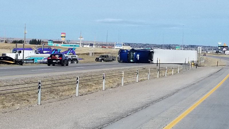 High Winds In Colorado and Wyoming Tip 14 Semi Trucks