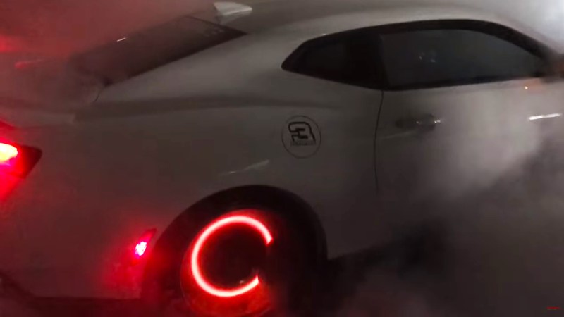 Watch This 1,000-HP Camaro ZL1 Set Its Brakes on Fire With a Righteous Burnout