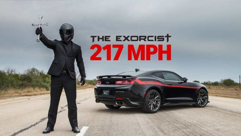 Watch the Hennessey Exorcist Camaro Hit 217 MPH in Top Speed Test