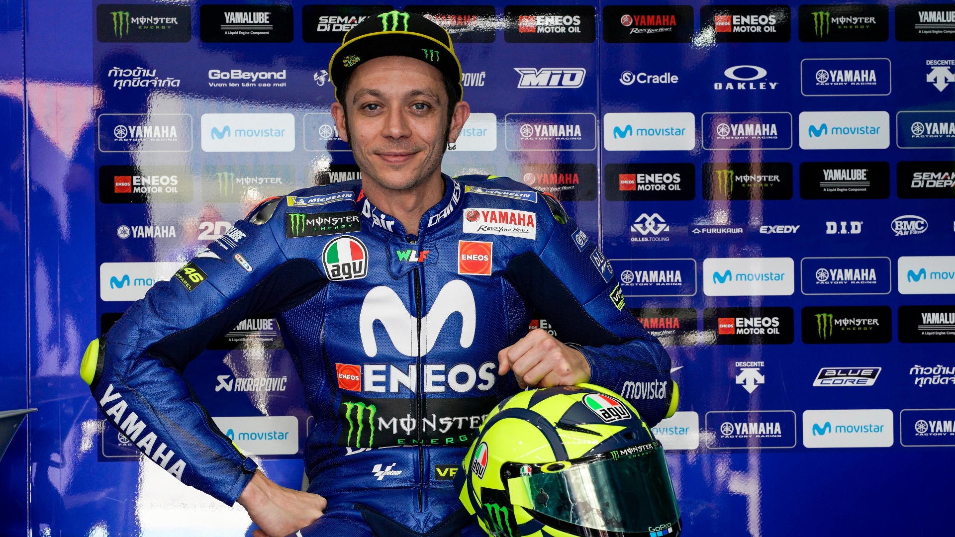 Valentino Rossi Unveils New 'Soleluna' Design on AGV Pista GP R Helmet