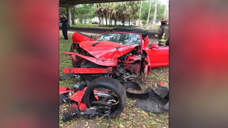 Florida Man Adjusts Radio, Crashes Off a 50-Foot-Tall Bridge in a Chevy Camaro