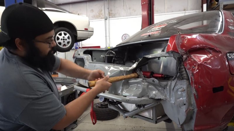 Watch What It Takes to Fix a Broken Formula Drift Car Before the Next Event