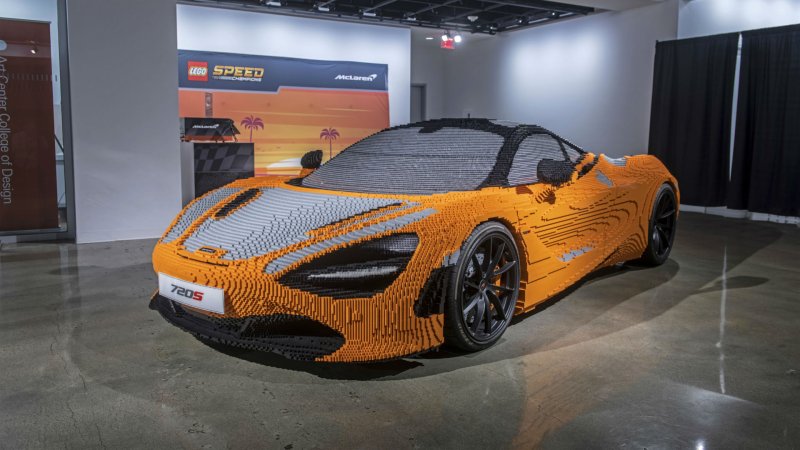 Full-size LEGO McLaren 720S on Display at Petersen Automotive Museum