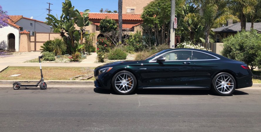 Mobility Showdown: Bird Scooter vs. Mercedes-Benz S63 AMG in Santa Monica