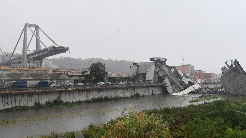 Multiple People Dead, Wounded in Genoa, Italy Bridge Collapse Aug. 14