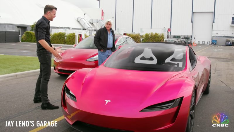 Jay Leno Takes a Ride in the 2020 Tesla Roadster