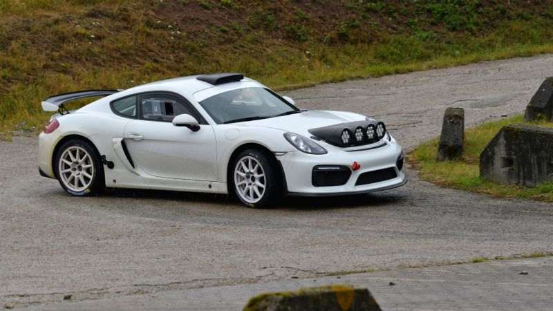 The Porsche Cayman GT4 Clubsport Race Car Gets the Rally Treatment