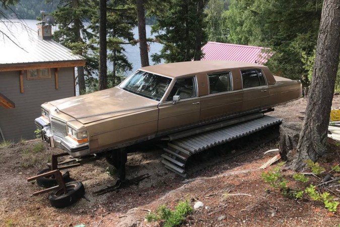 Rule the Slopes with this Cadillac Limousine Snowcat on Craigslist in Canada