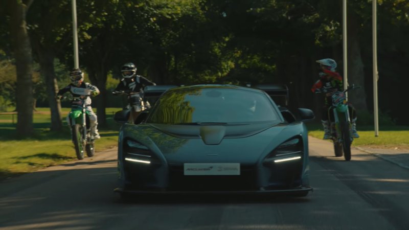 Watch a McLaren Senna Race Dirt Bikes up the Goodwood Hill Climb