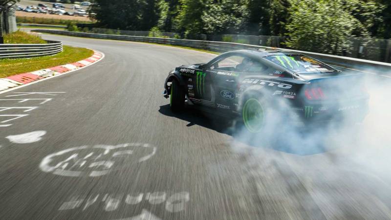 Watch Vaughn Gittin Jr. Drift His Ford Mustang Around the Entire Nurburgring