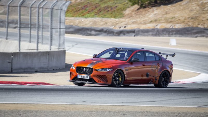 Watch the Jaguar XE SV Project 8 Flatten Laguna Seca’s Sedan Lap Record